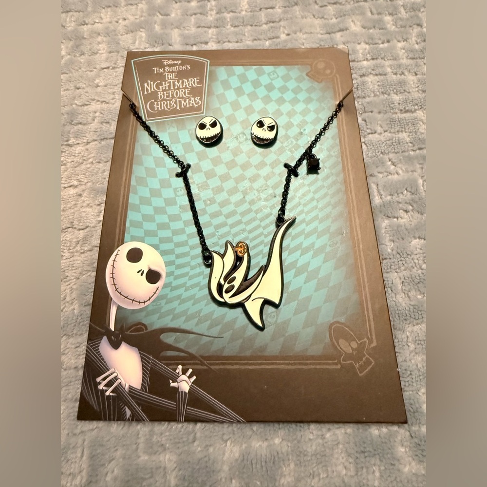 Disney Black and Silver Nightmare Before Christmas Jewelry Set